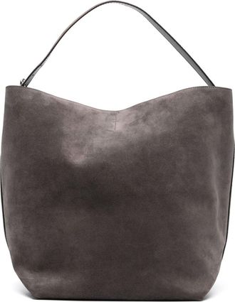 Toteme open-top suede tote bag - women - Calf Leather - One Size - Grey
