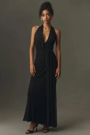 Bec&bridge Cassis Drape Maxi Dress