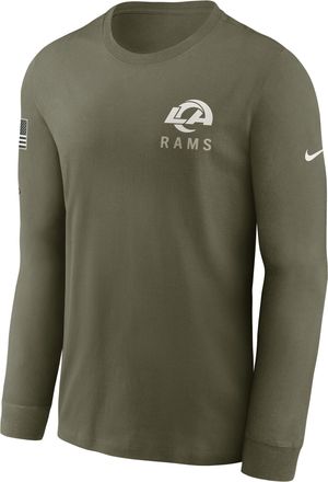 Nike Los Angeles Rams Salute to Service Nike Mens NFL Long-Sleeve T-Shirt in Brown | NKAC2DHA2I-W7L