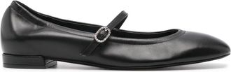 Stuart Weitzman Claris leather ballerina shoes - women - Calf Leather/Calf Leather/Calf Leather - 35 - Black