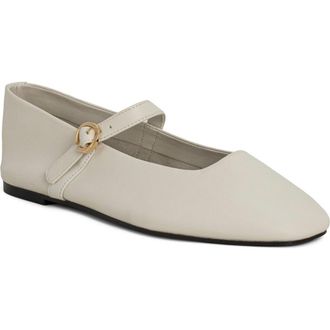 Shushop Annabelle Mary Jane Flat in Bone at Nordstrom, Size 8.5