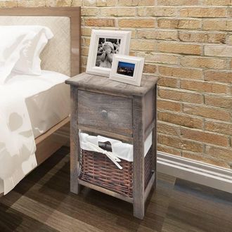 vidaXL Mesitas De Noche 2 Unidades Madera Marr&oacute;n Vidaxl