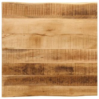 Berkfield Home Table Top Live Edge 80x80x3.8 cm Solid Wood Rough Mango in Brown