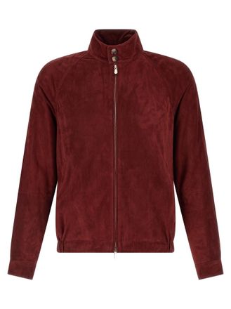Brunello Cucinelli Red Suede Jacket