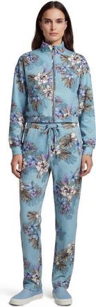 Lords of Harlech Exotic Floral Womens Wide Leg Lounge Pant in Exotic Floral Teal at Nordstrom, Size Xx-Large