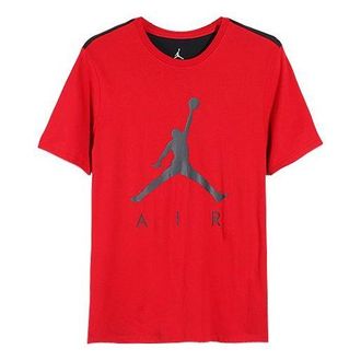Air Jordan Contrasting Colors Sports Short Sleeve T-Shirt Mens Red AV8451-687