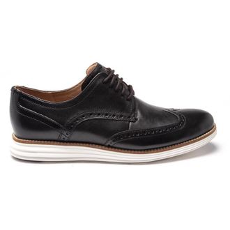 Cole Haan Mens Original Grand Wingtip Shoes - Black Leather - Size UK 9.5