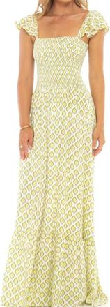 Skemo Womens Jaipur Cutie Long Dress In Lime