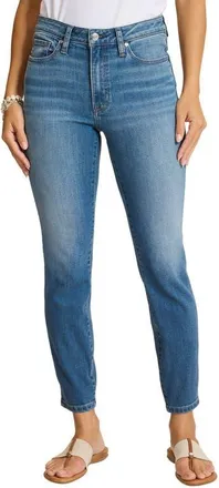 Tommy Bahama High Waist Ankle Skinny Jeans in Clearwater Blue Wash at Nordstrom, Size 14