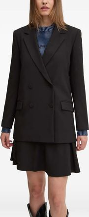 HUGO BOSS double-breasted blazer - women - Viscose/Polyester/Viscose/Polyester - 34 - Black
