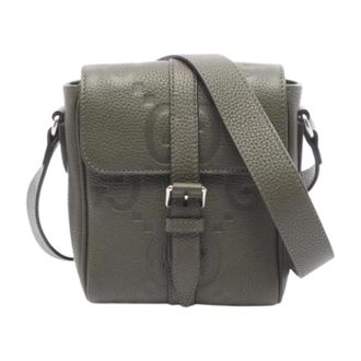 Gucci Pre-owned Messenger Bag - Heren - Vintage Schoudertas - Groen - ONE Size - Leer - Vintage