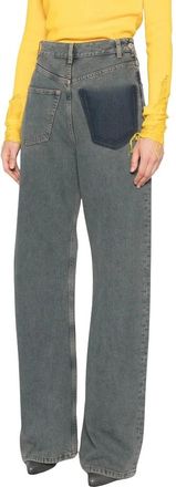 Maison Margiela Jeans, Dames, Grijs, W26, Katoen, Back-to-back Deconstructed Jeans