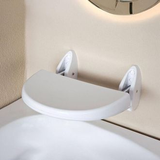 Basics Asiento De Pared Plegable Para Ba&ntilde;era, Blanco, 36 X 40 Cm