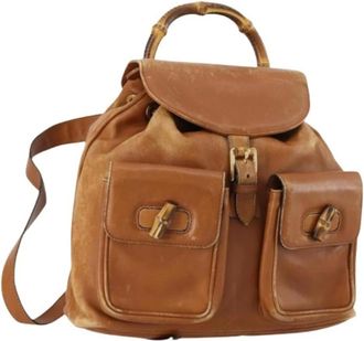 Gucci Pre-owned Backpacks, female, Brown, Size: ONE SIZE Pre-owned Vintage Backpack