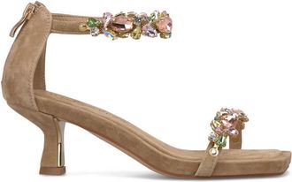 Alma En Pena Sandalen met strasversiering - Dames - Sandalen met hakken - Beige - 38 EU - Schoenen