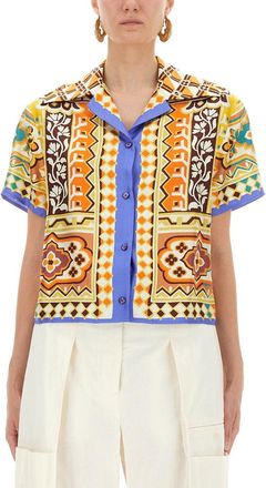 Etro Printed Silk Shirt-Donna