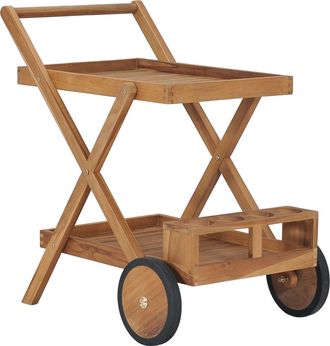 vidaXL Carrito Del T&eacute; De Madera Maciza De Teca Vidaxl