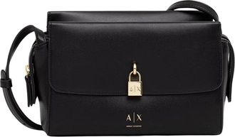 A|X Armani Exchange Taylor Crossbody Tas - Dames - Schoudertassen - Zwart - ONE Size - Leer - Tassen