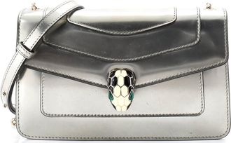 Bulgari Serpenti Forever Shoulder Bag Metallic Leather Small