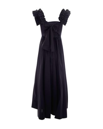 Liu Jo Womens Dress Ruches Black Cotton Evening Suits