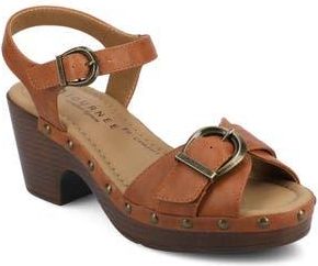 Journee Collection Sisilia Ankle Strap Platform Sandal in Cognac at Nordstrom Rack, Size 10