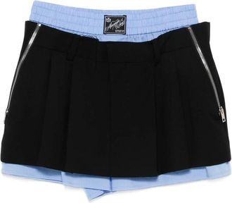 Alexander Wang Layered Pleated Skorts