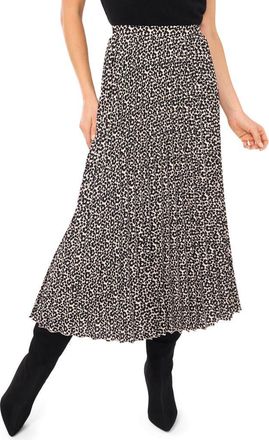 Halogen Floral Dot Pleated Skirt in Birch at Nordstrom Rack, Size Xx-Large
