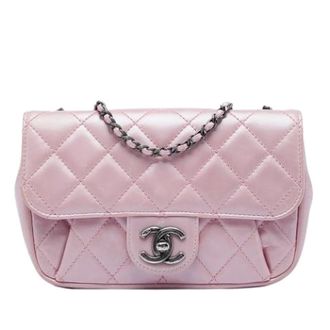 Chanel Pre-owned Leather chanel-bags - Dames - Pre-owned - Roze - Maat: ONE Size Leer