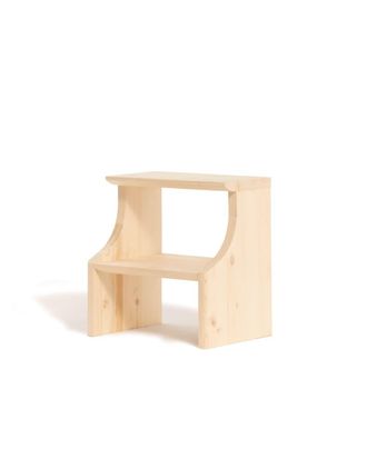 Hannun Taburete escalón de madera maciza en color beige