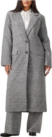 ALIX The Label Alix The Label, Jassen, Dames, Grijs, XS, Pailletten, Paillet Lang Blazer voor Dames