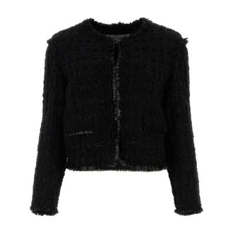 Tory Burch Tory Burch, Cardigans, female, Black, Size: 2XS Tweed Blazer