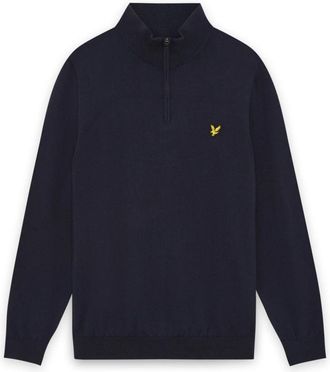 Lyle & Scott Golf Quarter Zip Jumper - Heren - Coltruien - Blauw - M - Wol - Truien & Vesten