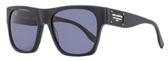 Karl Lagerfeld Unisex Square Sunglasses KL6074S 002 Matte Black 55mm