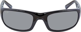 Maui Jim Stingray Polarized Grey/Mirror Wrap Mens Sunglasses 103-02 55