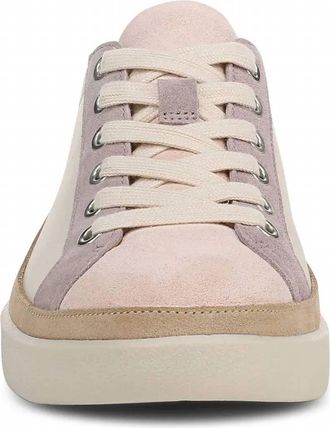 Vionic Womens Winny Leather Sneaker In Parchment/cameo Rose