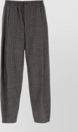 Giorgio Armani wool blend pant with back pockets and button detail