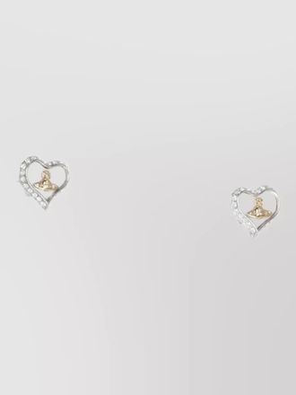 Vivienne Westwood crystal-embellished heart earrings