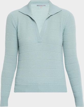 Neiman Marcus Cashmere Polo Sweater