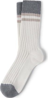 Brunello Cucinelli Cotton socks with stripes in Panama at Nordstrom, Size Xx-Large Eu