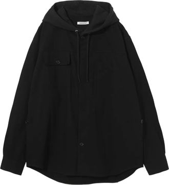 Undercover Camicia con zip e cappuccio - Nero