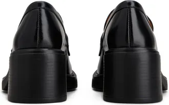 Tod's Leather Block-Heel Loafer - Black