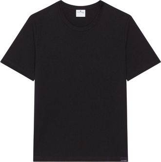 Courr&egrave;ges Black T-Shirt with Crew Neckline
