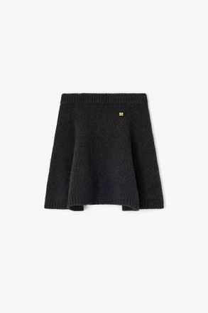 Ganni Mixed Dark Grey Wool Mini Skirt - Size XS
