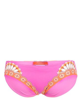 La DoubleJ Slip bikini Sunset a fiori - Rosa