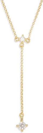 Nordstrom Demi Fine Cubic Zirconia Y-Necklace in 14K Gold Plated at Nordstrom Rack