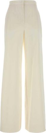 Max Mara Off White Loose Flat Front Pants