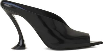 Lanvin 100mm Sculptural Calf Leather High Heel Mules