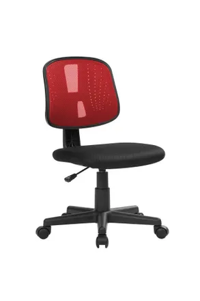 Serena Serena - Silla De Oficina Nowra, Silla De Oficina Operativa, Asiento De Oficina Ergon&oacute;mico, Cm 49x43h81/93, Negro Y Rojo