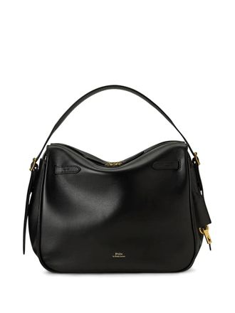 Polo Ralph Lauren logo tote bag - women - Calf Leather - OS - Black