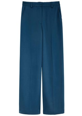 SIMKHAI Tavar Wide-leg Satin Trousers - Blue - 10 (UK14 / L)